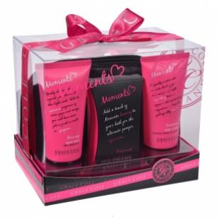 Набор подарочный Virtue (гель для душа 100ml+лосьон для тела 100ml+икра для ванны 80g+косметичка) с ароматом жасмина и манго