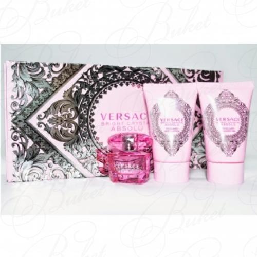 Набор VERSACE BRIGHT CRYSTAL ABSOLU SET (edp 5ml+b/lot 25ml+sh/gel 25ml)