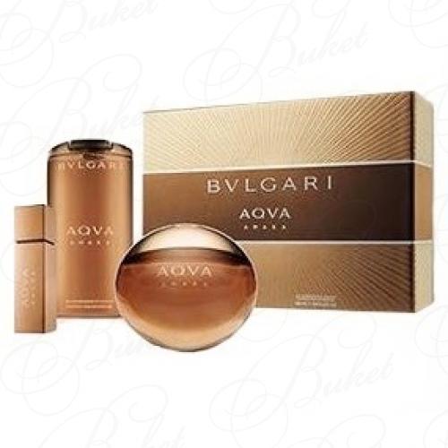 Набор BVLGARI AQVA AMARA SET (edt 100ml+edt 15ml+sh/gel 200ml) 