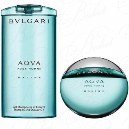 Набор BVLGARI AQVA MARINE POUR HOMME SET (edt 100ml+sh/gel 200ml)