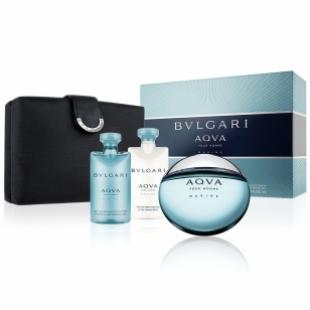 BVLGARI AQVA MARINE POUR HOMME SET (edt 100ml+a/sh 75ml+sh/gel 75ml+bag)