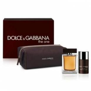 DOLCE & GABBANA THE ONE FOR MEN SET (edt 100ml+deo-stick 75g+косметичка)