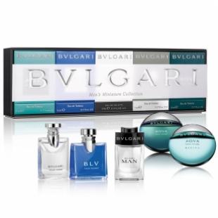 BVLGARI BVLGARI MAN TRAVEL COLLECTION SET (AQUA 5ml +MEN 5ml + AQUAMARINE 5ml +MEN EXTREME 5ml + BLV 5ml)