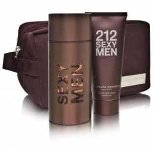 CAROLINA HERRERA 212 SEXY MEN SET (edt 100ml+a/sh gel 100ml+bag) 