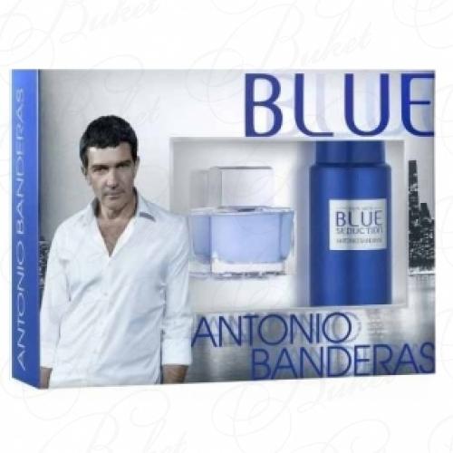 Набор ANTONIO BANDERAS BLUE SEDUCTION FOR MEN SET (edt 100ml+deo 150ml)