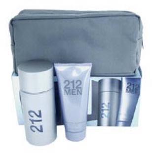 CAROLINA HERRERA 212 MEN SET (edt 100ml+a/sh gel 100ml+bag)