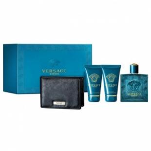 VERSACE EROS SET (edt 100ml+a/sh balm 50ml+sh/gel 50ml+кошелек)