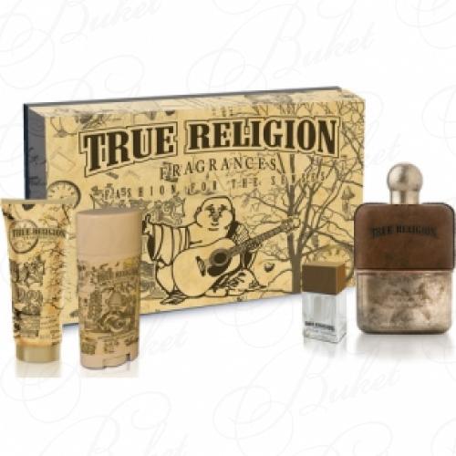 Набор TRUE RELIGION TRUE RELIGION FOR MEN SET(edt 100ml+mini 7.5ml+sh/gel 90ml+deo 75g)