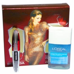 Набор L`OREAL MAKE UP SET FALSE LASH WINGS Intenza + Средство для снятия макияжа