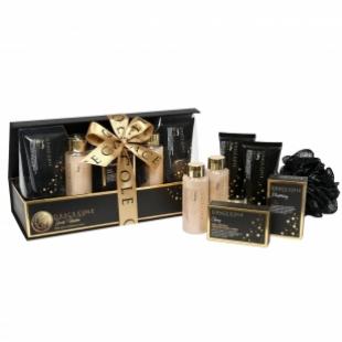 Набор подарочный Infinite Relaxation (гель для душа 100ml+пена для ванны 100ml+скраб для тела 100ml+лосьон для тела Body 100ml+кристалы для ванны 80g+мыло для тела 100g+мочалка) с ароматом белого нектарина и груши