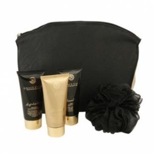 Набор подарочный Luxe (гель для душа 100ml+скраб для тела 100ml+крем для тела 100ml+мочалка+косметичка) с ароматом белого нектарина и груши