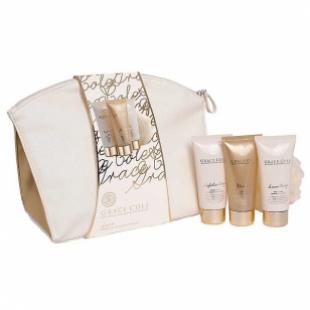 Набор подарочный Luxe (гель для душа 100ml+скраб для тела 100ml+лосьон для тела 100ml+мочалка+косметичка) с ароматом нектарина и грейпфрута