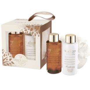 Набор подарочный Tranquillity (гель для душа 100ml+крем для тела 100ml+мочалка) с ароматом ванили и инжира