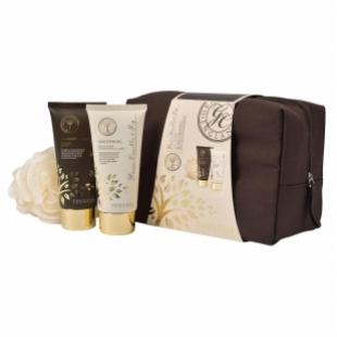 Набор подарочный Spa Escape (гель для душа 100ml+лосьон для тела 100ml+мочалка+косметичка) с ароматом ванили и инжира