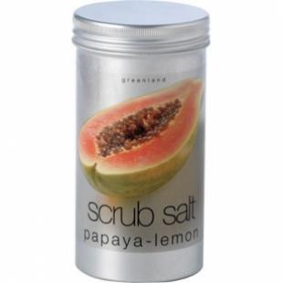 Соль-скраб GREENLAND FRUIT EMOTIONS SCRUB SALT Papaya & Lemon/Папайя-Лимон 400g