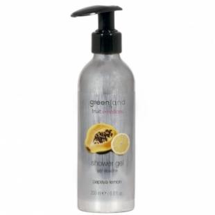 Гель для душа с помпой GREENLAND FRUIT EMOTIONS SHOWER GEL Papaya & Lemon/Папайя-Лимон 200ml