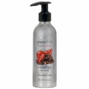 Гель для душа с помпой GREENLAND FRUIT EMOTIONS SHOWER GEL Strawberry & Anise/Клубника-Анис 200ml