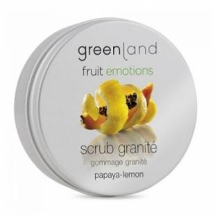 Скраб-щербет для тела GREENLAND FRUIT EMOTIONS SCRUB GRANITE Papaya & Lemon/Папайя-Лимон 200ml