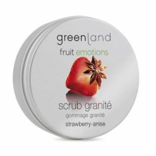 Скраб-щербет для тела GREENLAND FRUIT EMOTIONS SCRUB GRANITE Strawberry & Anise/Клубника-Анис 200ml