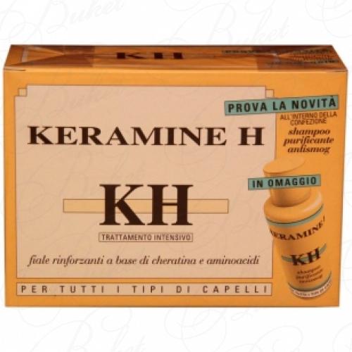 Набор для волос KERAMINE H FIALE RINFORZANTE FASCIA BIANCA + SHAMPOO ANTISMOG