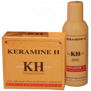 Набор для волос KERAMINE H FIALE RINFORZANTE FASCIA ROSSA + SHAMPOO RINFORZANTE