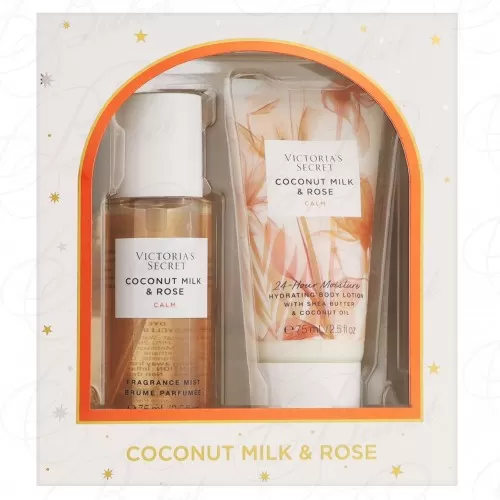 Набор VICTORIA SECRET COCONUT MILK & ROSE SET (b/mist 75ml+b/lot 75ml)