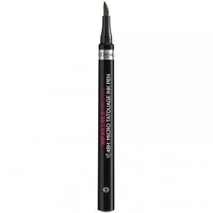 Фломастер для бровей L`OREAL MAKE UP INFAILLIBLE BROWS 48H MICRO TATOUAGE INK PEN №1.0 Ebony