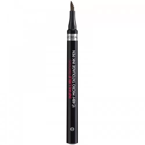 Фломастер для бровей L`OREAL MAKE UP INFAILLIBLE BROWS 48H MICRO TATOUAGE INK PEN №1.0 Ebony