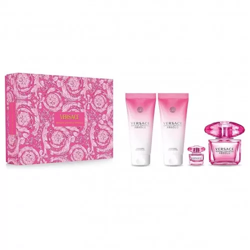 Набор VERSACE BRIGHT CRYSTAL ABSOLU SET (edp 90ml+edp 5ml+b/lot 100ml+sh/gel 100ml)