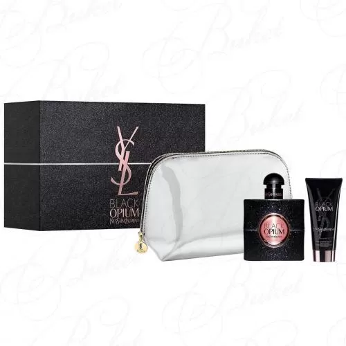 Набор YVES SAINT LAURENT BLACK OPIUM SET (edp 50ml+b/lot 50ml+косметичка)