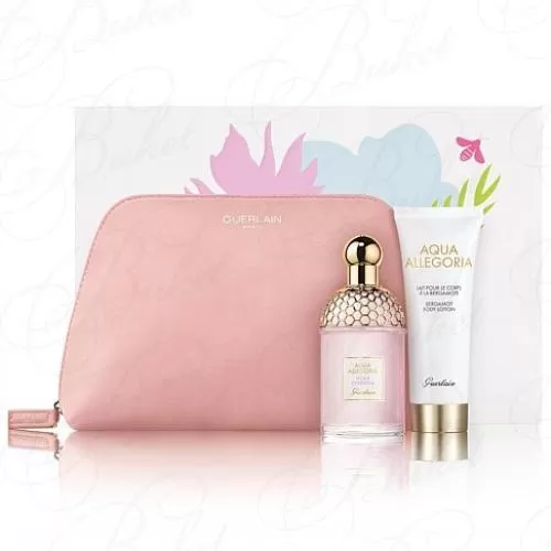 Набор GUERLAIN AQUA ALLEGORIA FLORA CHERRYSIA SET (edt 75ml+b/lot 75ml+косметичка)