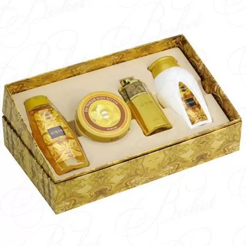 Набор AJMAL AURUM SET (edp 75ml+b/oil 200ml+sh/gel 200ml+Powder 100g)