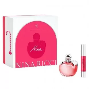 NINA RICCI NINA SET (edt 80ml+Jumbo Lipstick Matte Iconic Pink 2.5g)