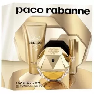 PACO RABANNE LADY MILLION SET (edp 80ml+b/lot 75ml+edp 10ml) 