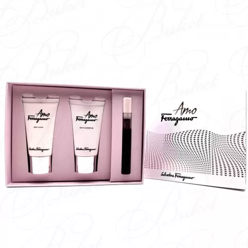 Набор SALVATORE FERRAGAMO AMO FERRAGAMO SET (edp 5ml+b/lot 30ml+sh/gel 30ml)