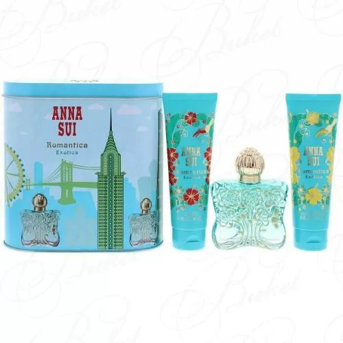 Набор ANNA SUI ROMANTICA EXOTICA SET (edt 50ml+b/lot 90ml+sh/gel 90ml+music box)