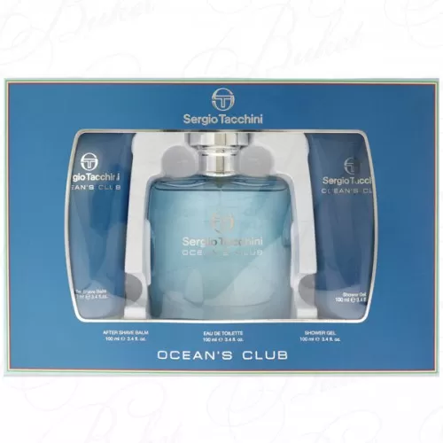 SERGIO TACCHINI OCEAN'S CLUB НАБОР (туалетная вода 100ml+бальзам после бритья 100ml+гель для душа 100ml)