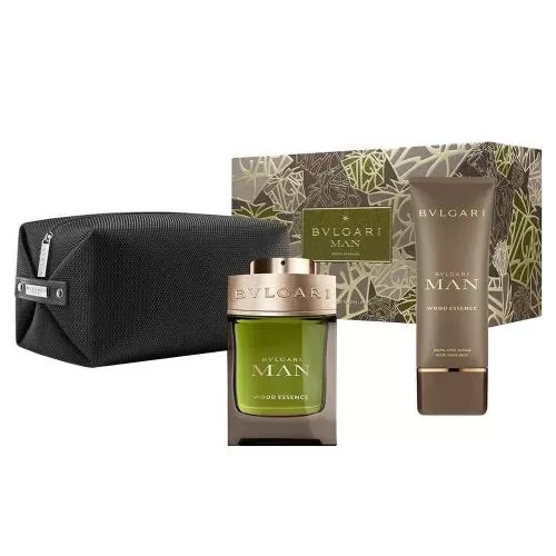 Набор BVLGARI MAN WOOD ESSENCE SET (edp 100ml+a/sh balm 100ml+pouch)