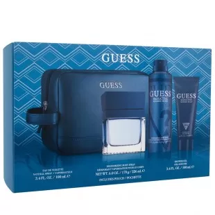 GUESS SEDUCTIVE BLUE SET (edt 100ml+sh/gel 100ml+deo 226ml+pouch)