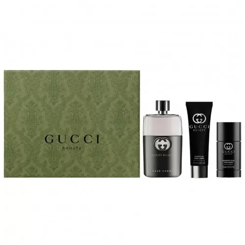 Набор GUCCI GUILTY POUR HOMME SET (edt 90ml+deo-stick 75ml+sh/gel 50ml)