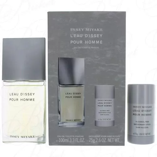 Набор ISSEY MIYAKE L`EAU D`ISSEY POUR HOMME EAU FRAICHE SET (edt 100ml+deo-stick 75ml)