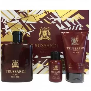 TRUSSARDI UOMO THE RED SET (edt 100ml+sh/gel 100ml+soap 50ml)