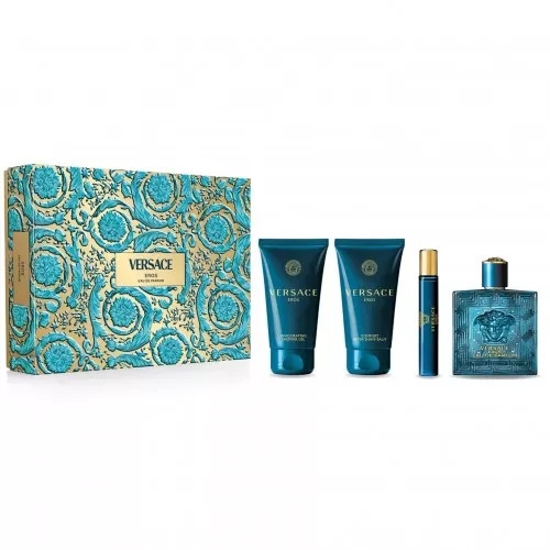 Набор VERSACE EROS Parfum SET (edp 100ml+edp 10ml+sh/gel 75ml+a/sh balm 75ml)