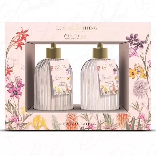 Набор Heavenly Hands (мыло для рук жидкое 400ml+лосьон для рук 400ml) с ароматом пиона, персика и малины