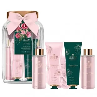 Набор Pure Indulgence (крем для рук 50ml+крем для тела 50ml+гель для душа 100ml+пена для ванны 100ml) с ароматом розы и пиона