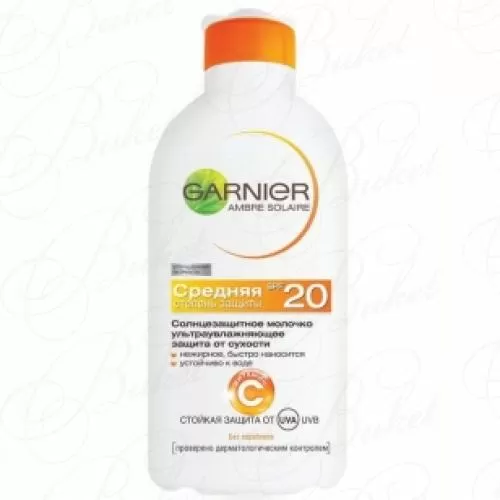 Молочко для тела GARNIER AMBRE SOLAIRE SPF 20 Защита от сухости 200ml