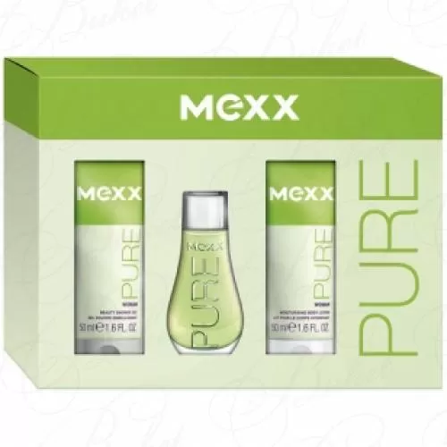 Набор MEXX PURE WOMAN SET (edt 15ml+b/lot 50ml+sh/gel 50ml) 