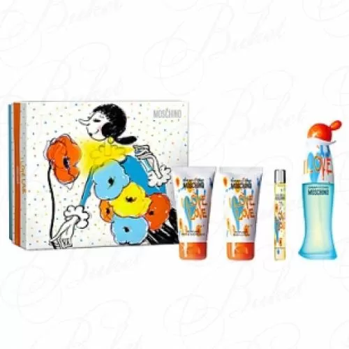 Набор MOSCHINO CHEAP AND CHIC I LOVE LOVE SET (edt 50ml+b/lot 50ml+sh/gel 50ml+edt 10ml)