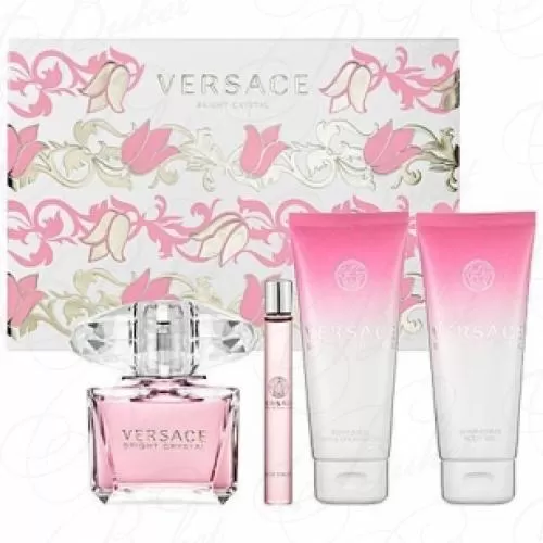 Набор VERSACE BRIGHT CRYSTAL SET (edt 90ml+edt 10ml+b/lot 100ml+sh/gel 100ml)