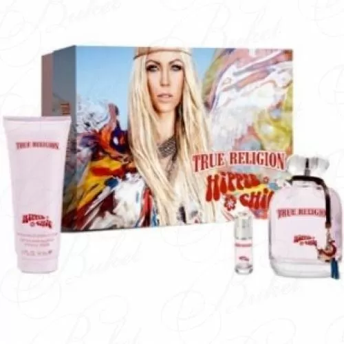 Набор TRUE RELIGION HIPPIE CHIC SET (edp 100ml+edp 7.5ml+b/lot 90ml+sh/gel 90ml)
